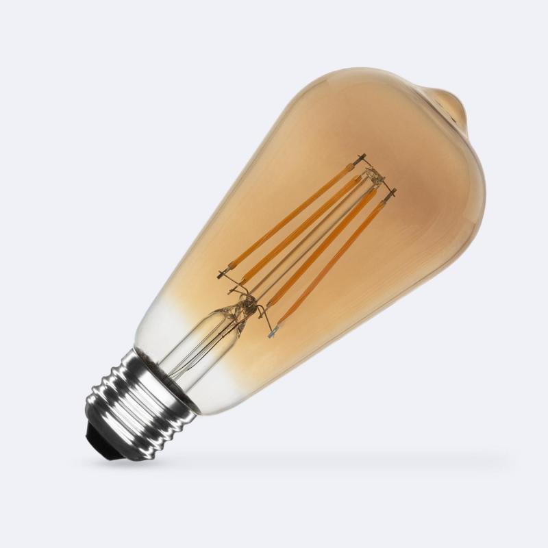 Producto de Bombilla Filamento LED E27 6W 600 lm ST64 Gold