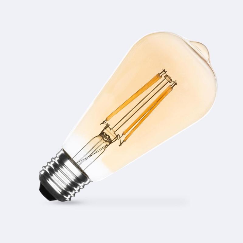 Producto de Bombilla Filamento LED E27 8W 750 lm Regulable ST64 Gold