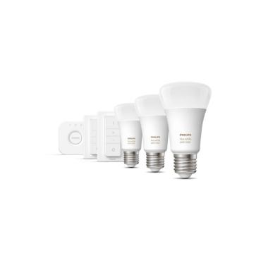 Produto de Kit Início Lâmpadas Inteligentes LED E27 3x9W 806 lm PHILIPS Hue White