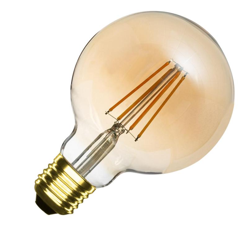 Producto de Bombilla Filamento LED E27 8W 750 lm Regulable G95 Gold