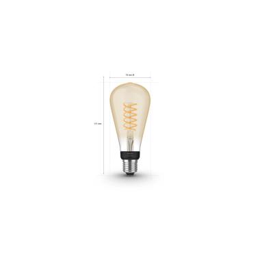 Producto de Bombilla Filamento LED E27 7W 550 lm ST72 PHILIPS Hue White Edison