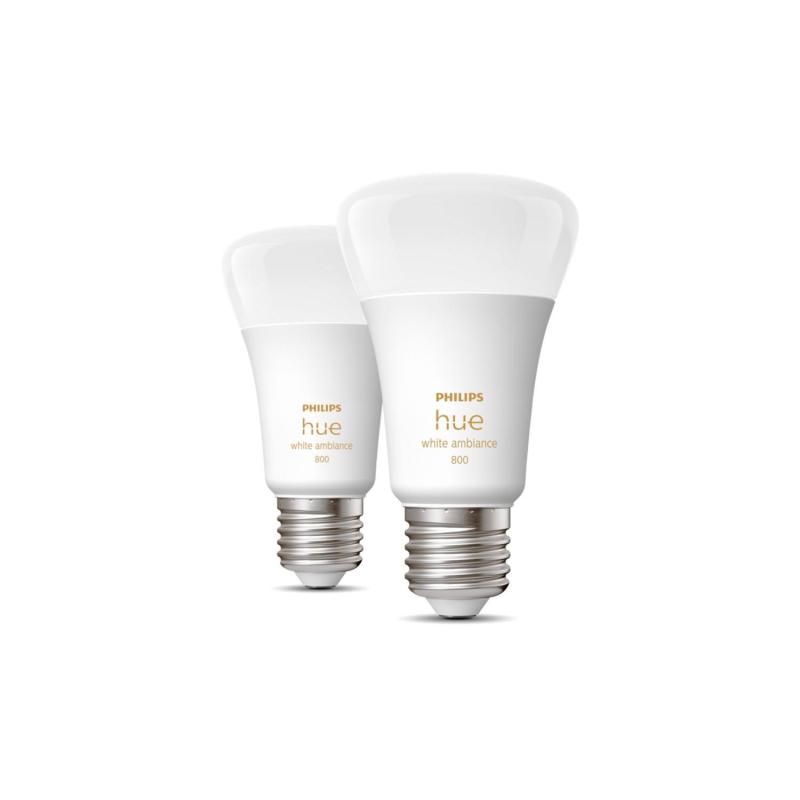 Producto de Pack 2 Bombillas Inteligentes LED E27 6W 570 lm A60 PHILIPS Hue White 