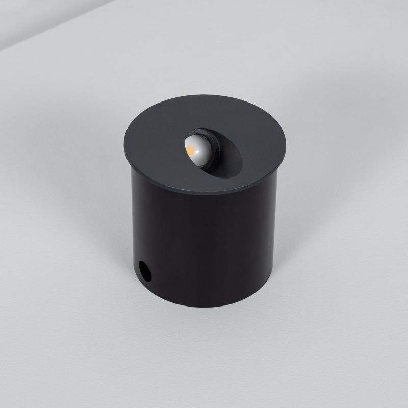 Producto de Baliza Exterior LED 3W Empotrable Pared Circular Gris Boiler