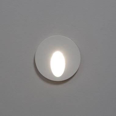 Producto de Baliza Exterior LED 3W Empotrable Pared Circular Blanco Boiler