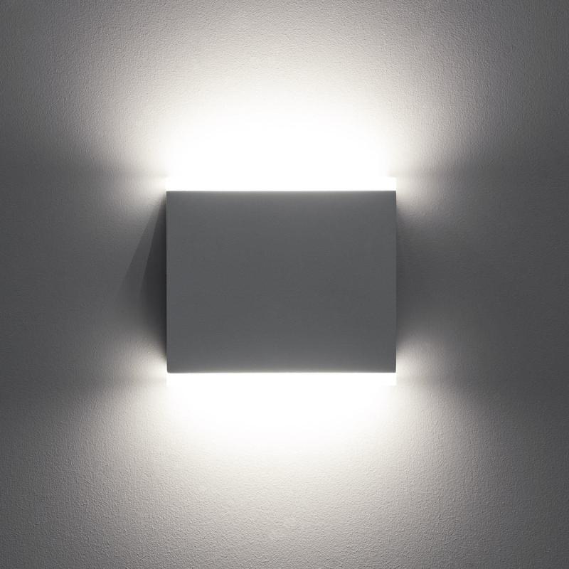 Produto de Aplique de Parede Exterior LED 6W Iluminação Dupla Face Quadrado Branco Orus 