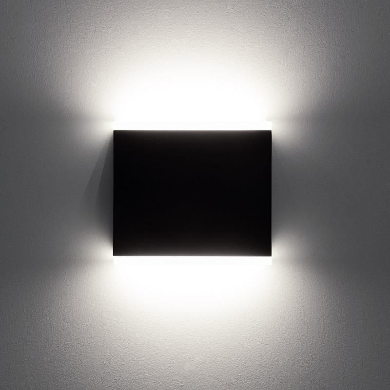 Producto de Aplique de Pared Exterior LED 6W Iluminación Doble Cara Cuadrado Negro Orus