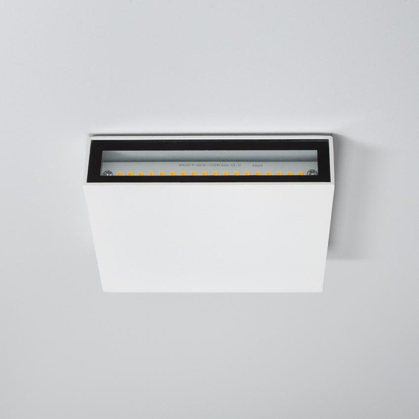 Producto de Aplique de Pared Exterior LED 6W Iluminación Doble Cara Cuadrado Blanco Kaysa