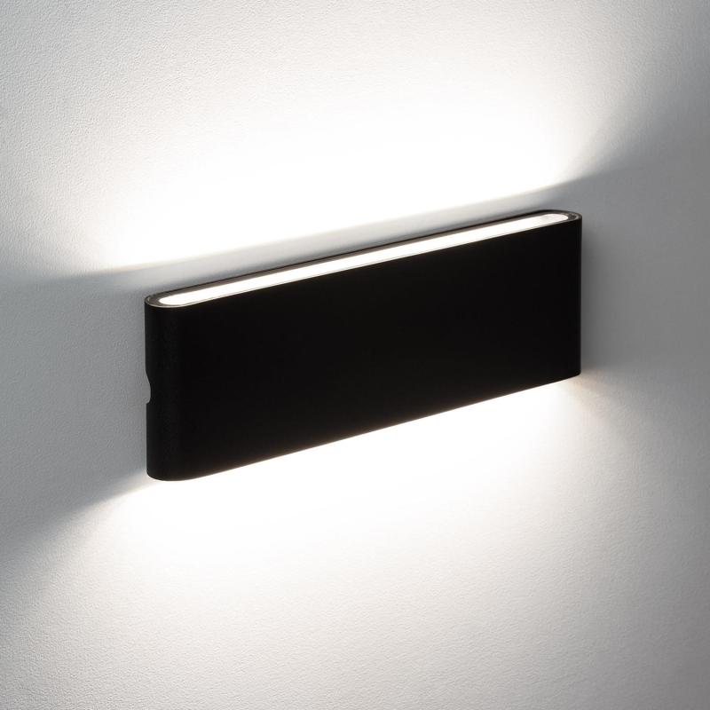 Producto de Aplique de Pared Exterior LED 20W Aluminio Rectangular Iluminación Doble Cara Luming Negro