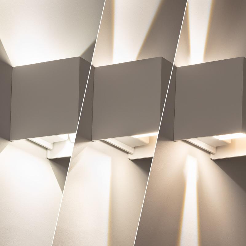 Produto de Aplique de Parede Exterior LED 6W Alumínio Iluminação Dupla Eros Branco