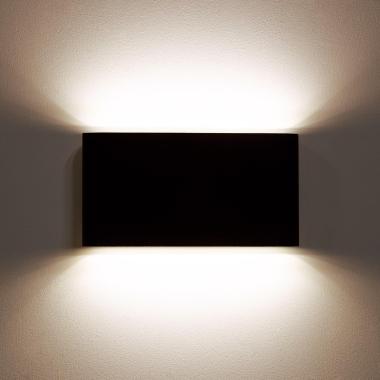 Producto de Aplique de Pared Exterior LED 12W Iluminación Doble Cara Rectangular Negro Einar