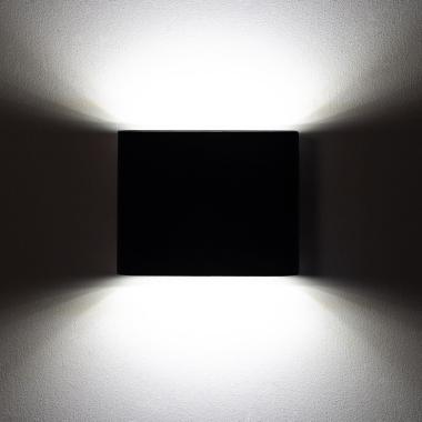 Producto de Aplique de Pared Exterior LED 6W Iluminación Doble Cara Cuadrado Negro Zeus