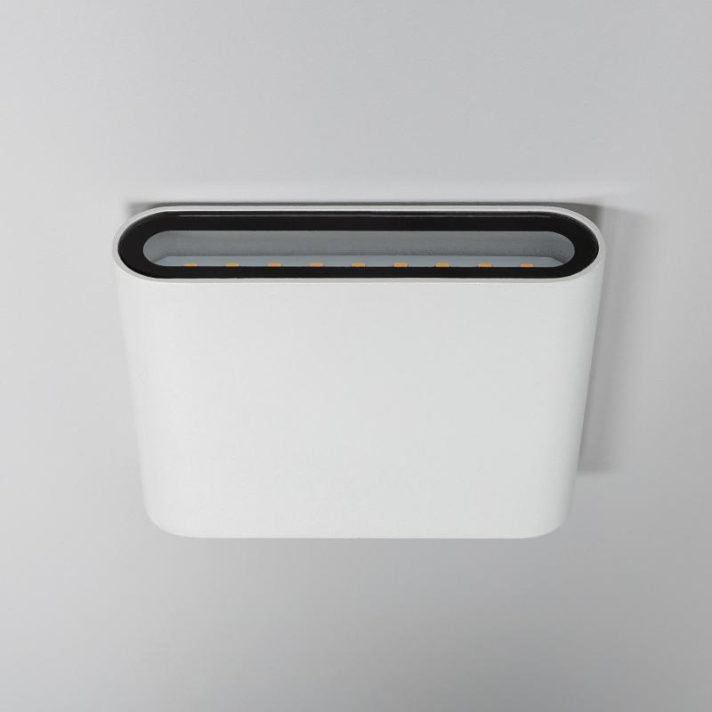 Producto de Aplique de Pared Exterior LED 6W Iluminación Doble Cara Cuadrado Blanco Zeus