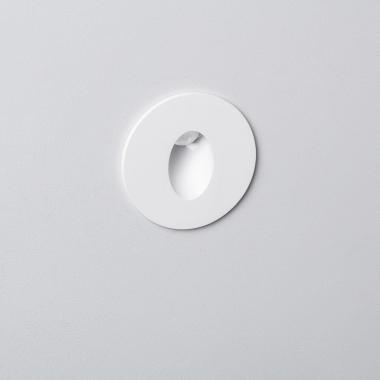 Producto de Baliza LED 1W Empotrable Pared Circular Blanco Adam