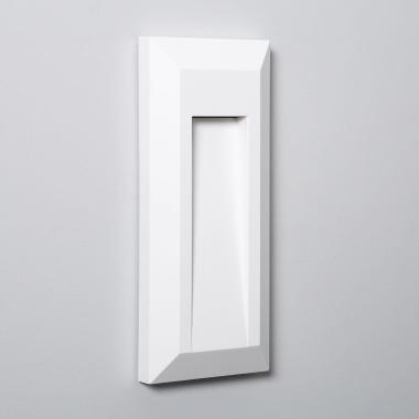 Producto de Baliza Exterior LED Superficie Pared Rectangular Blanco Gisli