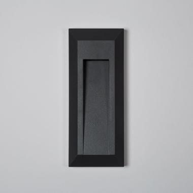 Producto de Baliza Exterior LED 1W Superficie Pared Rectangular Negro Gisli