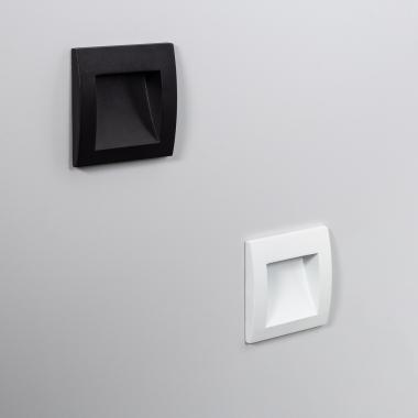 Producto de Baliza Exterior LED 4W Empotrable Pared Cuadrado Negro Leif