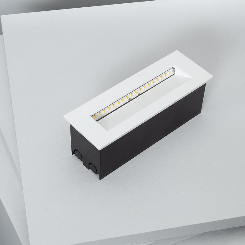 Produto de Baliza Exterior LED 6W Encastrável Parede Retangular Branca Groult