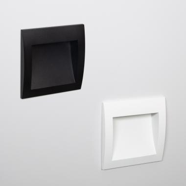 Producto de Baliza Exterior LED 4W Empotrable Pared Cuadrado Negro Natt