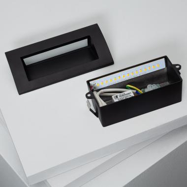 Producto de Baliza Exterior LED 4W Empotrable Pared Rectangular Negro Elin