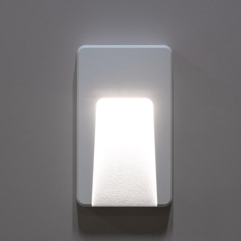 Producto de Baliza Exterior LED 3W Superficie Pared Rectangular Blanco Joy
