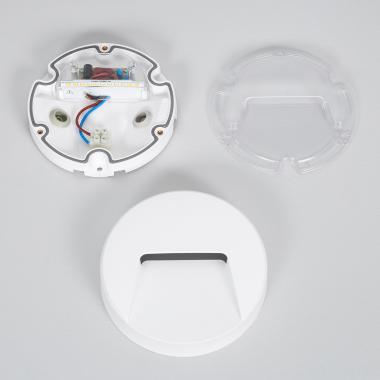 Producto de Baliza Exterior LED 3W Superficie Pared Circular Blanco Nilsa