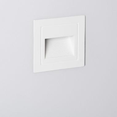 Producto de Baliza Exterior LED 3W Empotrable Pared Cuadrado Blanco Wabi