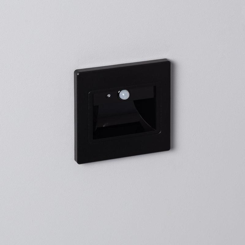 Producto de Baliza de Pared LED 1.5W Empotrable con Sensor PIR Bark Negro