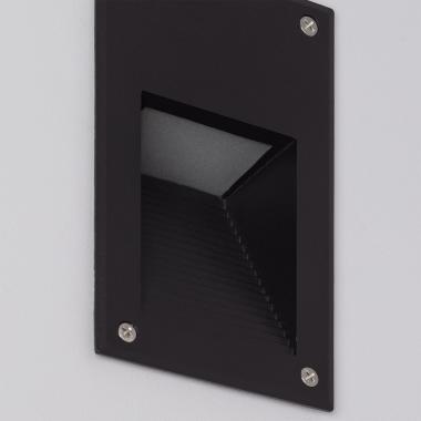 Producto de Baliza Exterior LED 3W Empotrable Pared Negro Cooper