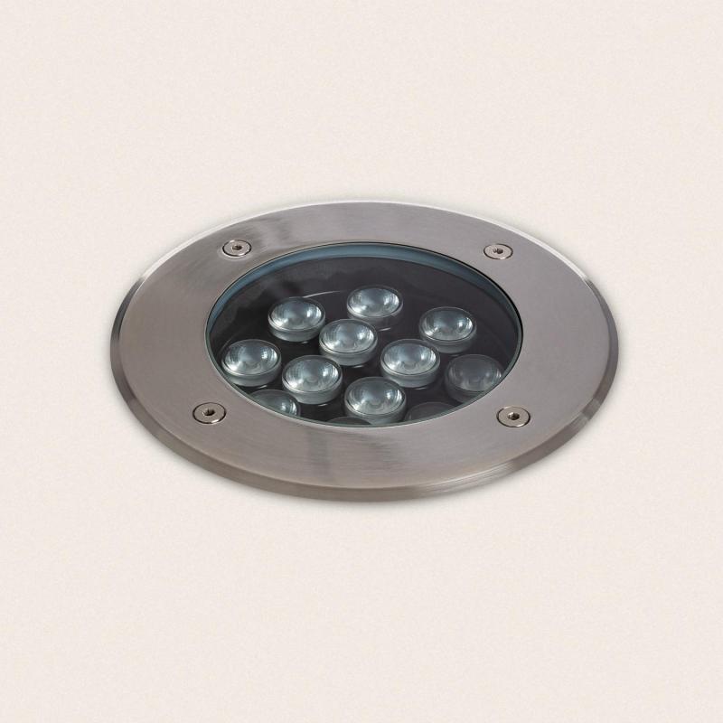 Produto de Foco Exterior LED 12W Solid Encastrável de Chão em Aço Inox 