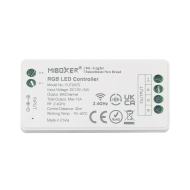 Producto de Controlador Regulador RGB 12/24V DC + Mando RF 4 Zonas MiBoxer