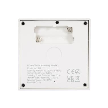 Produto de Controlador Regulador Fita LED RGBW 12/24V DC + Comando RF 4 Zonas MiBoxer