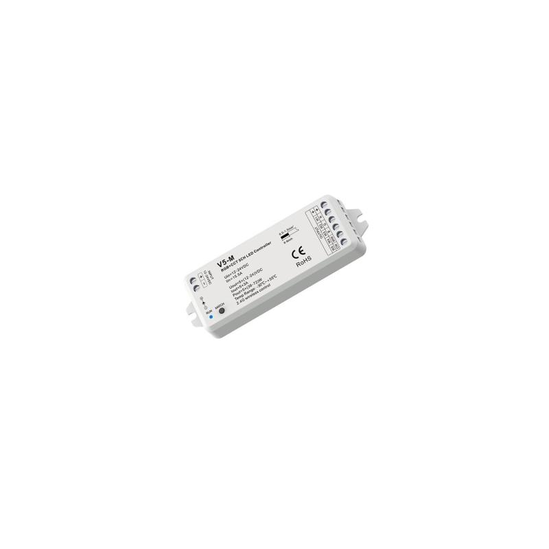 Produto de Controlador Regulador LED 12/24V DC para Tira LED RGBWW compatível com Comando RF