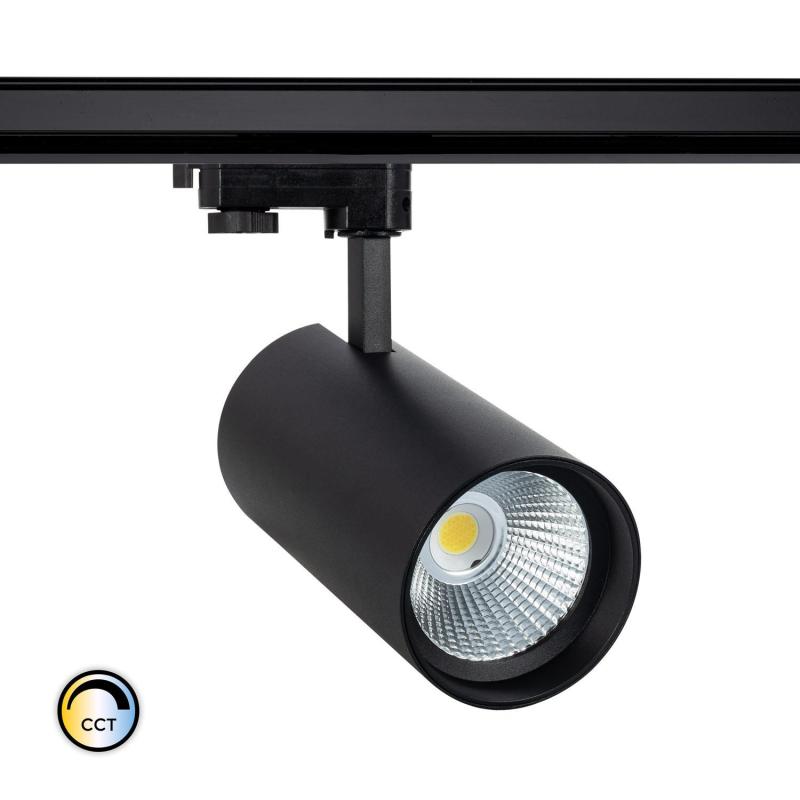 Produto de Foco Carril LED Trifásico 40W CCT New d'Angelo Preto CRI90 LIFUD