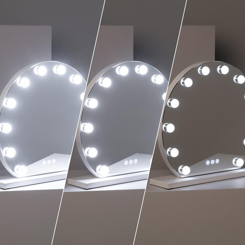 Produto de Espelho Casa de Banho com Luz LED Ø50 cm Aguadilla 