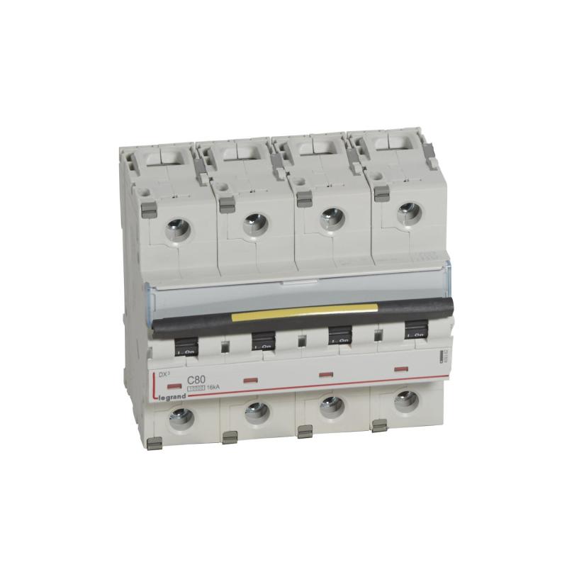 Producto de Interruptor Magnetotérmico Industrial 4P 80-125A 10/16kA Curva C LEGRAND DX³ 409362