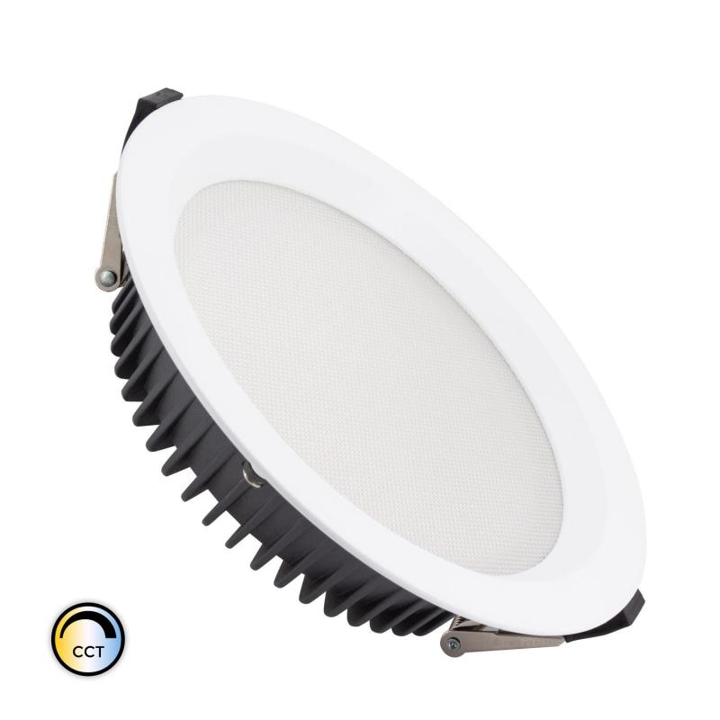 Produto de Downlight LED 50W SAMSUNG New Aero Slim CCT Selecionável 130 lm/W Microprismático (UGR17) LIFUD Corte Ø 200 mm 