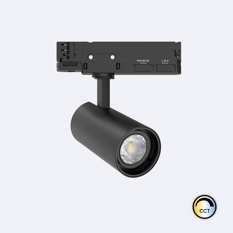 Producto de Foco Carril LED Trifásico 20W Fasano CCT No Flicker Regulable Negro