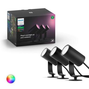 Producto de Kit  Focos con Pincho White Color 3x8W PHILIPS Hue Lily