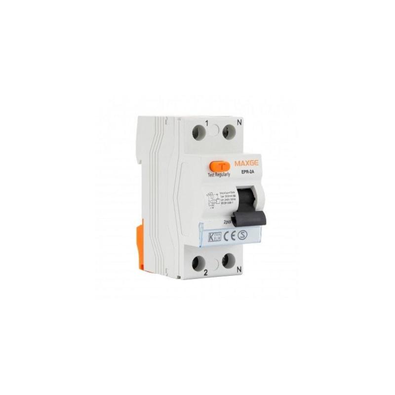 Producto de Interruptor Diferencial Industrial 2P 300mA 63A 10kA Clase AC MAXGE 