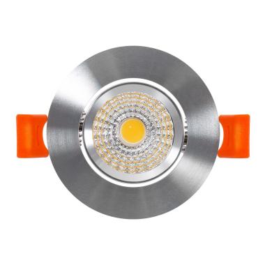 Producto de Foco Downlight LED 5W Circular COB CRI90 Corte Ø 55 mm Silver
