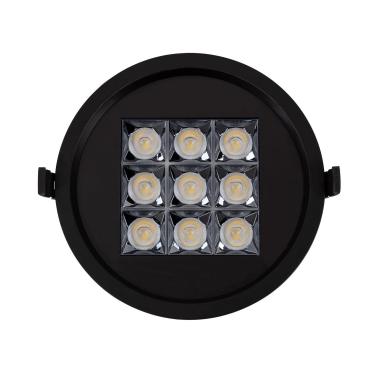 Produto de Foco Downlight LED Circular 30W (UGR17)  Preto Corte Ø 205 mm  