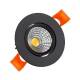 Produto de Foco Downlight LED 15W COB Direcionável Circular Preto Corte Ø90 mm CRI92 Expert Color No Flicker