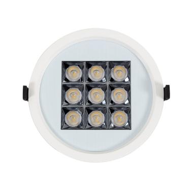 Produto de Foco Downlight LED 30W Circular (UGR17) Branco Corte Ø 205 mm