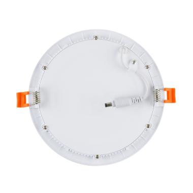 Produto de Placa LED 18W Circular SwitchCCT Seleccionável Corte Ø 205 mm Regulação Compatível com Comando RF V2