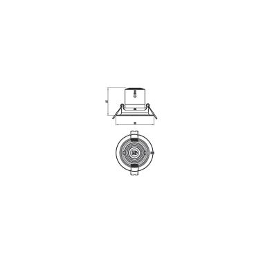 Producto de Foco Downlight LED SceneSwitch 3W PHILIPS Pomeron Corte Ø 70 mm