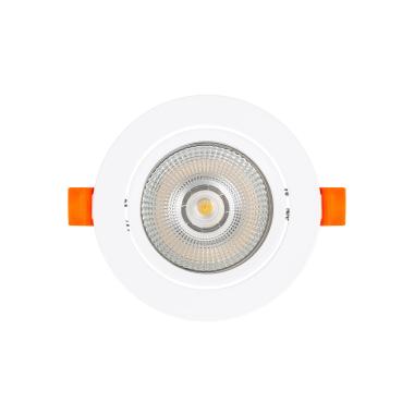 Produto de Foco Downlight LED 10W COB Superslim Direcionável Circular Branco Corte Ø90 mm CRI90 Expert Color No Flicker 