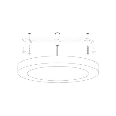 Produto de Placa LED 22W Circular Corte Ajustável Ø60-160mm