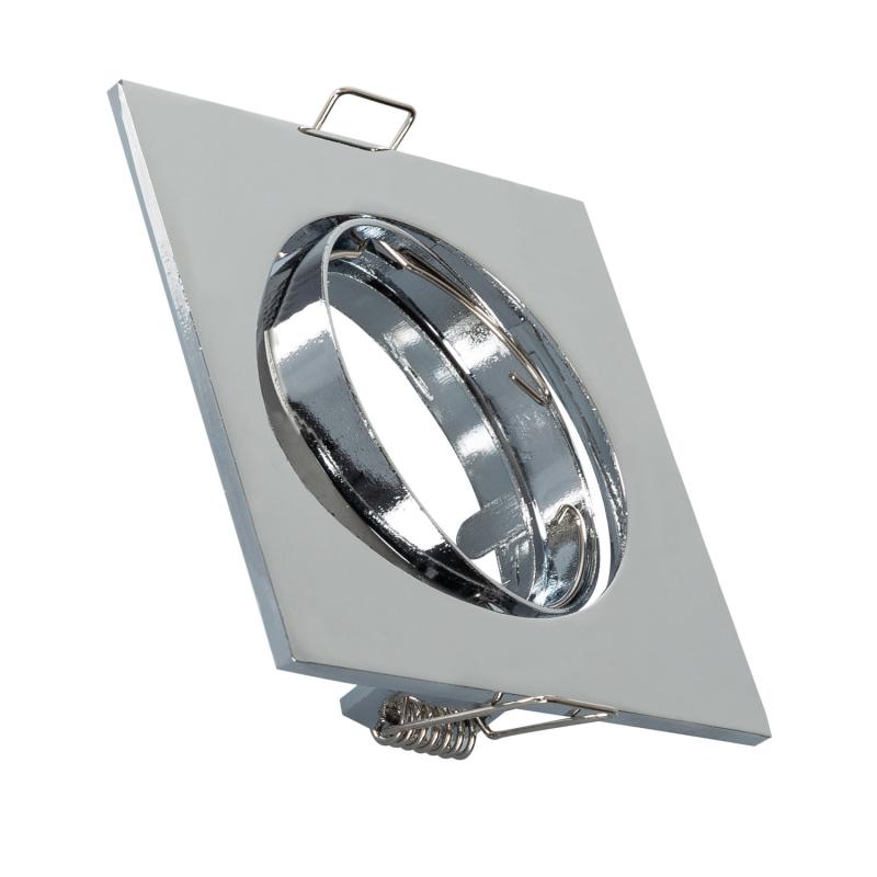 Produto de Aro Downlight Quadrado Basculante para Lâmpada LED GU10/GU5.3 Corte Ø 72 mm