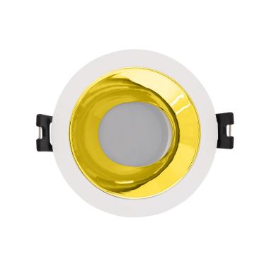 Producto de Aro Downlight Cónico Reflect Excentrico para Bombilla LED GU10/ GU5.3 Corte Ø 75 mm