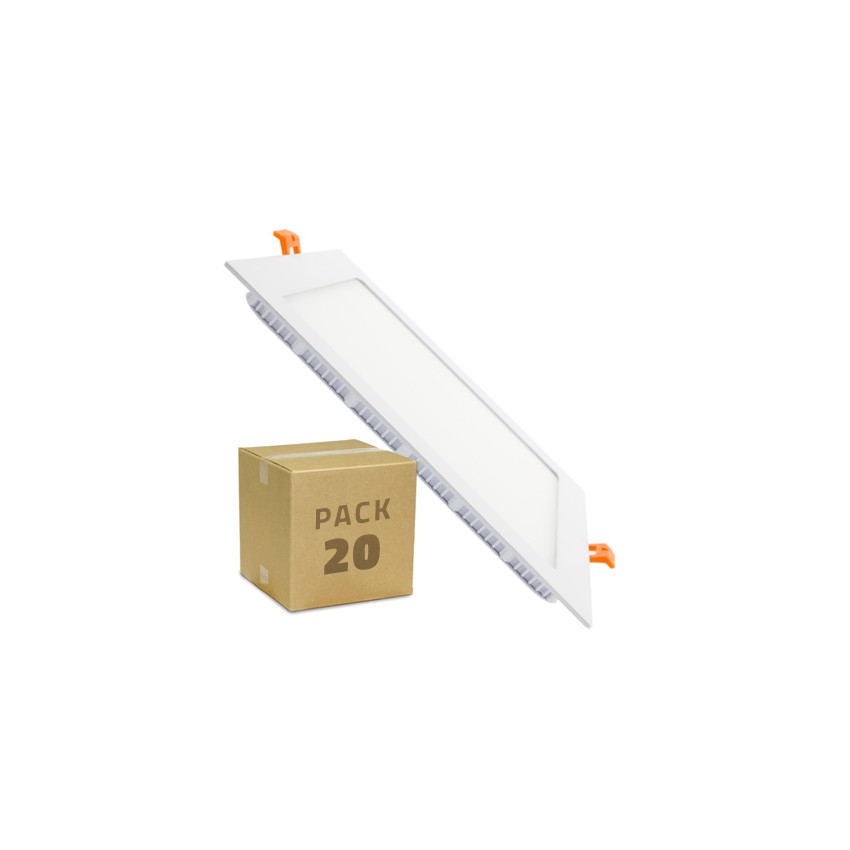Produto de PACK Placa LED Cuadrada SuperSlim 18W (20 un)